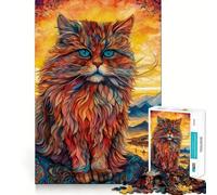 Persian Cat 1000 Pieces Jigsaws Adults Puzzles Gifts Logic Ability Toy Slow Enjoy Accurate Cut Stylish Gift (38x52cm)
