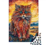 Persian Cat 2 Jigsaw Puzzle 1000 Pieces for Cat Art Gift, 70x50cm/1000pcs