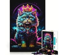 Persian Cat Abstract 1000 Piece Jigsaw Puzzles for Teenagers Mind Challenge Toy Quiet Hobby Precise Cut Seasonal Gift (38x26cm)