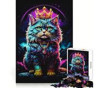 Persian Cat Abstract 1000 Piece Jigsaw Puzzles for Teenagers Mind Challenge Toy Quiet Hobby Precise Cut Seasonal Gift (38x26cm)