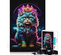Persian Cat Abstract 1000 Pieces Jigsaws Adults Puzzles Gifts Logic Ability Toy Slow Enjoy Accurate Cut Stylish Gift (50x75cm)