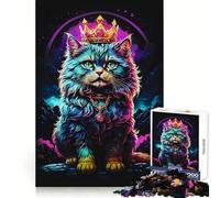 Persian Cat Abstract Puzzle for Teenagers 1000 Pieces Mind Exercise Toy Gentle Relax Design Assembly Xmas Surprise (38x52cm)