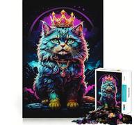 Persian Cat Abstract Puzzle for Teenagers 1000 Pieces Mind Exercise Toy Gentle Relax Design Assembly Xmas Surprise (38x52cm)