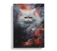 Persian Cat Action Canvas Wall Art Print 30x20 Inch