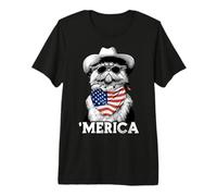 Persian Cat American Flag Bandana Cowboy Hat Sunglasses Premium T-Shirt
