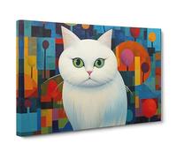 Persian Cat Canvas Print | Gallery Wrapped 30mm Frame Wall Art | 30x20 inches | Ready to Hang | Modern Animals Picture | Living Room Bedroom Lounge Office