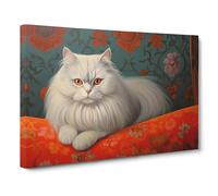 Persian Cat Contemporary Canvas Print | Gallery Wrapped 30mm Frame Wall Art | 30x20 inches | Ready to Hang | Contemporary Animals Picture | Living Room Bedroom Lounge Office