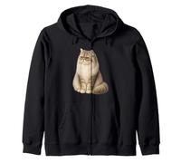 Persian Cat Cute Cat Lover Zip Hoodie
