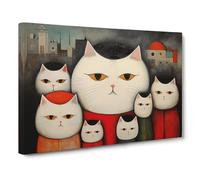 Persian Cat Dadaism Canvas Wall Art Print 30x20 Inch