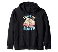 Persian Cat I'M NOT FAT I'M JUST FLUFFY Funny Zip Hoodie