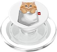 Persian Cat In Pocket Peeking Cute Kitten Cat PopSockets PopGrip for MagSafe