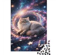 Persian Cat Jigsaw 1000 Piece Challenge Game for Adults, Cosmos Nebula Impossible Jigsaw Puzzles 1000 Piece Educational Game Puzzle Gifts 1000pcs (75x50cm)
