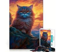 Persian Cat Jigsaw Puzzles 1000 Piece for Adults Strengthen Recall Leisure Fun Quality Edge Elegant Gift (50x75cm)