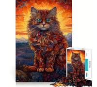 Persian Cat Jigsaw Puzzles 1000 Piece for Adults Strengthen Recall Leisure Fun Quality Edge Elegant Gift (38x52cm)