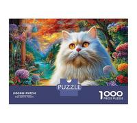 Persian Cat Jigsaw Puzzles 1000 Pieces. Whimsical Challenge Toy for Adults Kids 38x26cm/1000pcs