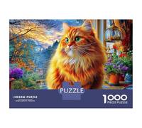 Persian Cat Jigsaw Puzzles 1000 Pieces. Whimsical Challenge Toy for Adults Kids Age 14 Years Up 52x38cm/1000pcs