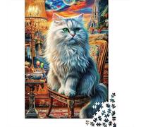 Persian Cat Jigsaw Puzzles 1000 Pieces. Whimsical Challenge Toy for Adults Kids Age 14 Years Up 70x50cm/1000pcs