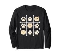 Persian Cat Paws Grid Game Long Sleeve T-Shirt