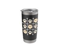 Persian Cat Paws Grid Game Stainless Steel Insulated Tumbler
