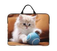 Persian cat playing with a ball Printed Laptop Sleeve - (16.5 x 12.2 inches) Shockproof Portable Laptop Sleeve
