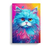 Persian Cat Pop Art Canvas Wall Art Print 30x20 Inch