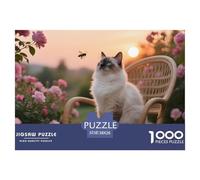 Persian Cat Puzzle 1000 Pieces for Adults & Teens Family Night Entertainment Premium Quality Brain Training 38x26cm/1000pcs