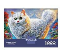 Persian Cat Puzzle 1000 Pieces, Whimsical Challenge Toy Jigsaw Puzzles for Adults And Kids Age 14 Years Up 52x38cm/1000pcs