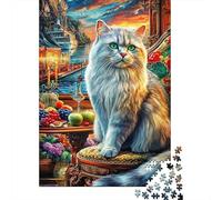 Persian Cat Puzzle 1000 Pieces, Whimsical Challenge Toy Jigsaw Puzzles for Adults And Kids Age 14 Years Up 70x50cm/1000pcs
