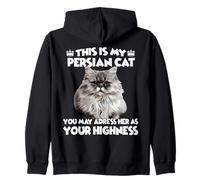 Persian cat T | Cat holder for house tiger Persian cat Zip Hoodie