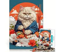 Persian Cat Vintage Japan Jigsaw Puzzles for Adults1000 Pieces Clear Logic Toy Leisure Time Perfect Cut Creative Gift (50x75cm)