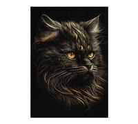 Persian Cats Black Gold Picture Puzzle for Adults, 300 PCS