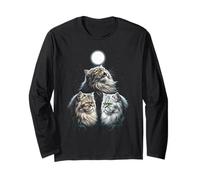 Persian Cats Howling At The Moon Long Sleeve T-Shirt