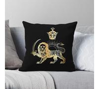 Persian Flag Lion Authority Command Square Pillowcase Polyester Linen Velvet Pattern Zip Decor Sofa Cushion Cover