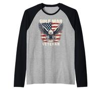 Persian Gulf War Veterans Day Father's Day Grandpa Dad Raglan Baseball Tee