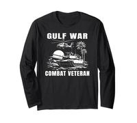 Persian Gulf War Veterans Day M1 Abrams AH-64 Apache Grandpa Long Sleeve T-Shirt