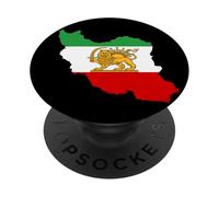 Persian Lion flag, Iran Map, Iranian Heritage Flag ... PopSockets Adhesive PopGrip