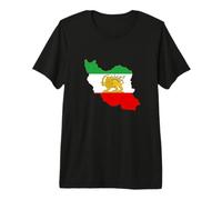 Persian Lion Flag, Iran Map, Iranian Heritage Flag ... Premium T-Shirt