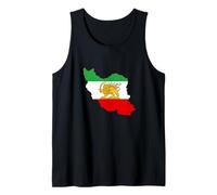 Persian Lion Flag, Iran Map, Iranian Heritage Flag ... Tank Top