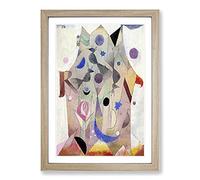 Persian Nightingales by Paul Klee Framed Print | A2 Oak Framed Wall Art | Ready to Hang | Modern Nature Picture | Living Room Bedroom Lounge Office
