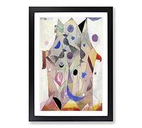 Persian Nightingales by Paul Klee Framed Wall Art Print A2 Black