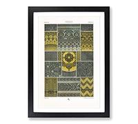 Persian Pattern by Albert Racinet Framed Print | A2 Black Framed Wall Art | Ready to Hang | Modern Fantasy Picture | Living Room Bedroom Lounge Office