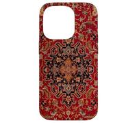 Persian Rug Dark Red Oriental Carpet Floral Boho Vintage Case for iPhone 14 Pro
