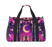 Persian Starry Night and Mosque Waterproof Weekender Bags Duffel Bag Large Carry On Hand Luggage Bags Foldable Tote Bag for Travel Sports Gym Dance