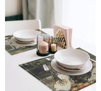 Persian Woman Linen Placemats Set Heat Resistant Place Mats Washable Non-Slip Placemat for Kitchen Dining Table
