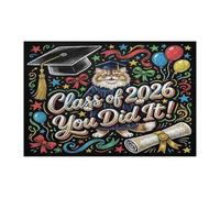 Persians Cat Congrats Grad Jigsaw Puzzles for Adults 1000 Piece, Kitten Graduation Wooden Printed Puzzles, Class of 2026 Pattern Decorations for Home Entertainment