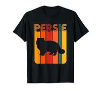 Persie Persian Cat Vintage Retro 70s 80s Style Sunset Owner T-Shirt