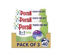 Persil 3 in 1 Bio Washing Capsules laundry capsules for a powerful clean 1st time with recyclable, plastic-free box* 3x 40 capsules (120 washes)