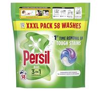 Persil Bio 3 in 1 Washing Capsules 1st time removal of tough stains outstanding stain removal in quick & cold washes 58 washes