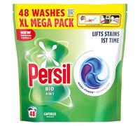 Persil Bio 4 in 1 fast-dissolving laundry capsules, lifts stains 1st time while leaving laundry fresh even in quick & cold washes 48 washes