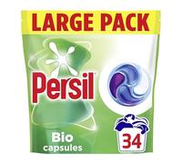 Persil Bio 4-in-1 Laundry Capsules, 34 Washes - Fast-Dissolving, Lifts Stains 1st Time Even in Quick & Cold Washes